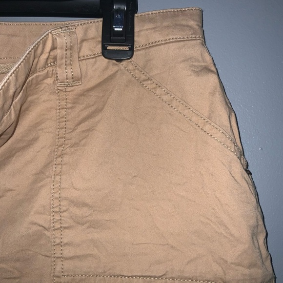 Abercrombie & Fitch Y2K Khaki Snap-Front Mini Skirt With Pockets Medium - Picture 4 of 8